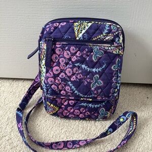 Vera Bradley Women's Purple Floral Crossbody Bag with Wallet